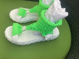 SUMMERTIME - stylische/edle Sommerschuhe, neongrün, 41