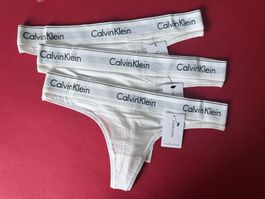 String, CALVIN KLEIN, Grösse S, 3 Stück in Weiss