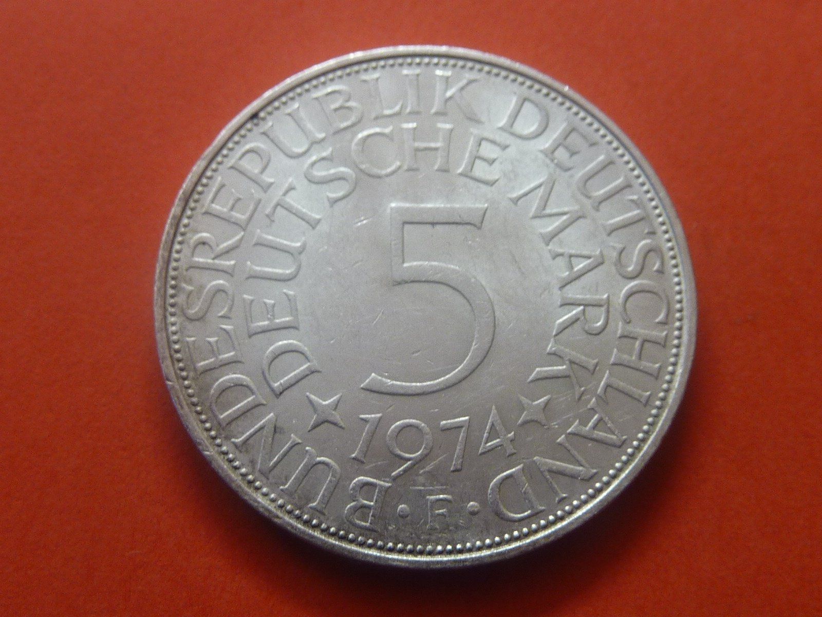 Tutti le monete: SILBERADLER 5 DEUTSCHE MARRK 1974 – Usato da Seon venduto da aee_7gpz 1