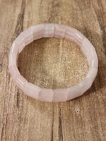 Armband aus Rosenquarz-Steinen 10×14 mm