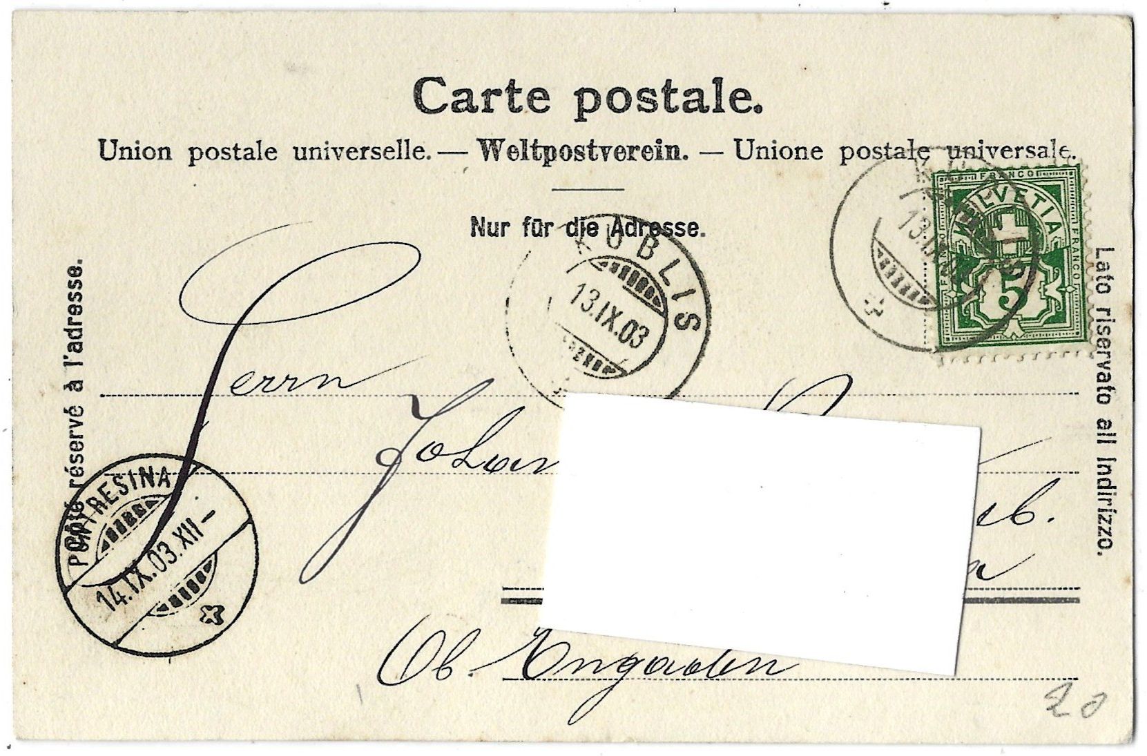 Cartoline postali: Küblis – Usato da Bütschwil venduto da Jackson1A 1