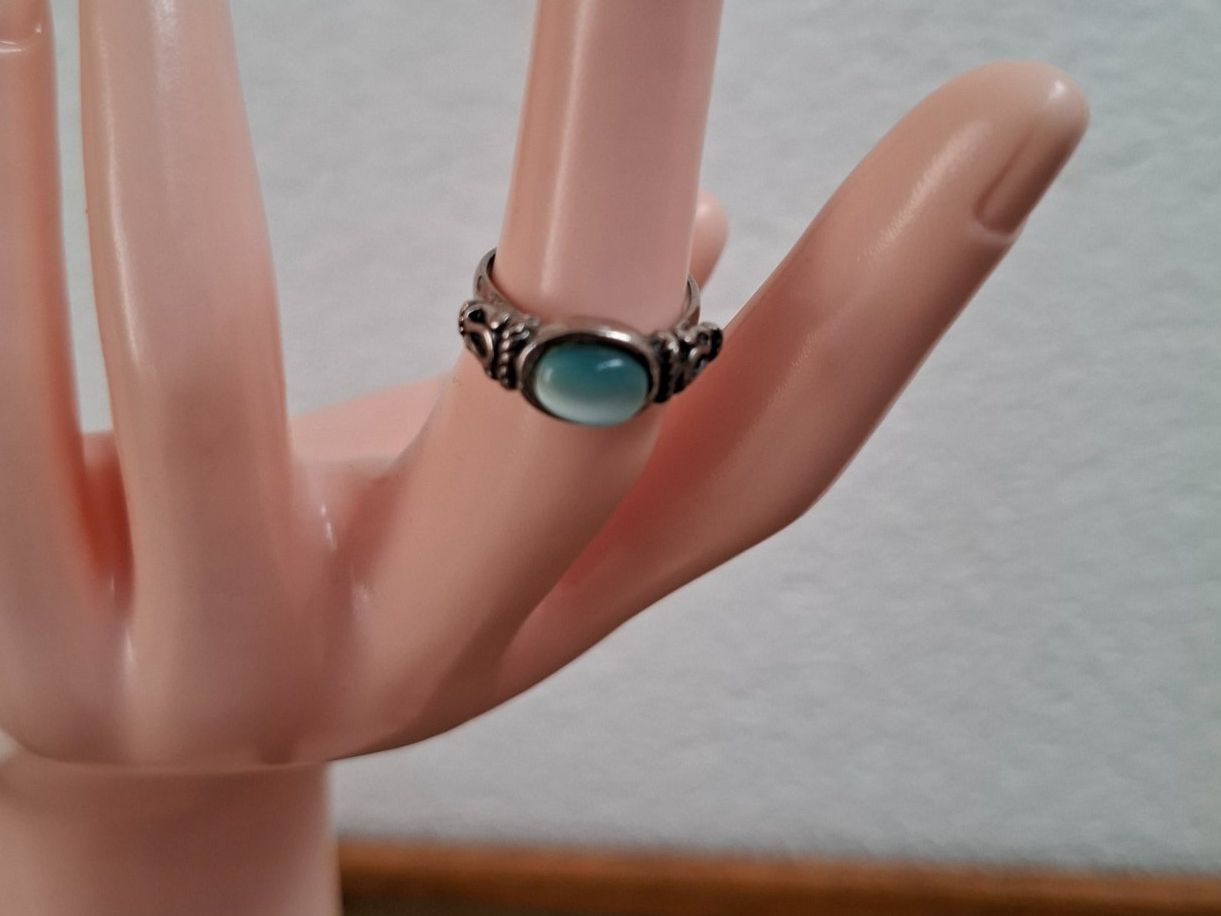 Anelli: Bague Vintage - Argenté et Tuquoise – Usato da Meinier venduto da Gattuso22 4