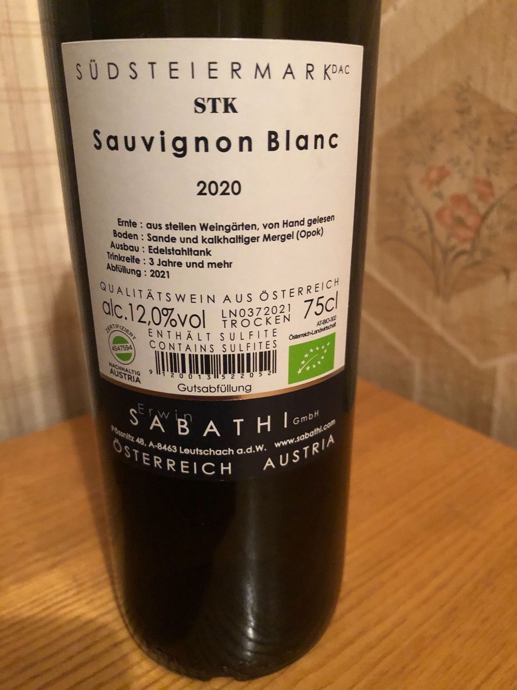 Vins: Erwin Sabathi Sauvignon Blanc 2020 – Neuf avec emballage d'origine à Wald ZH par mlnt 3