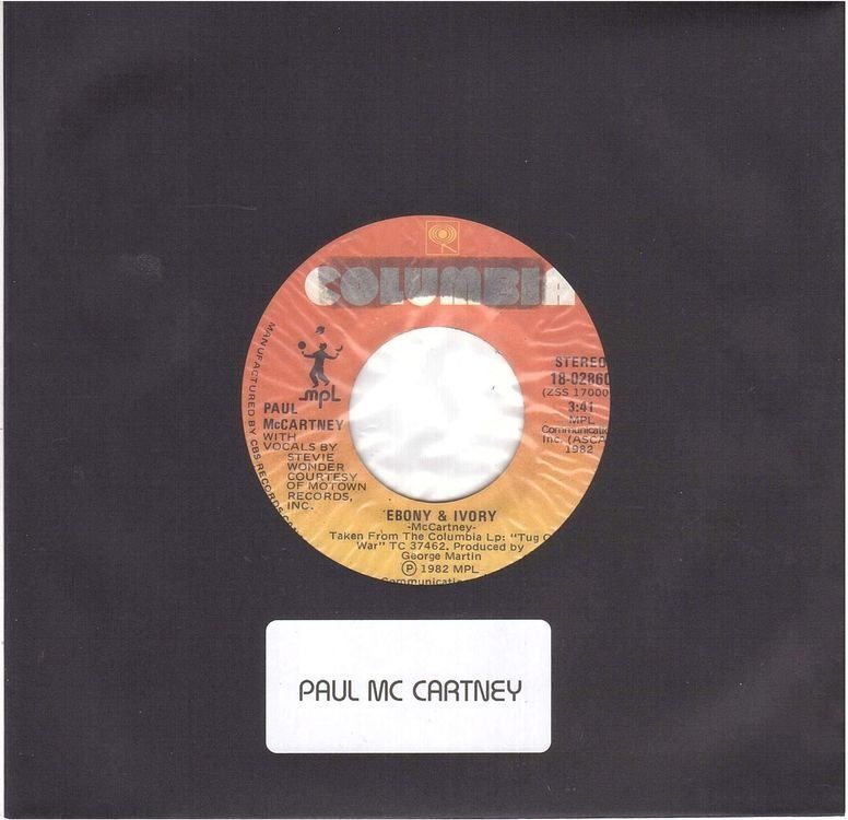 Schallplatten: Single7 Paul McCartney  --  Ebony & Ivory – Gebraucht aus Rheinau von thealbum