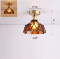 Plafonnier Vintage  Rustique et en Verre style Japonais