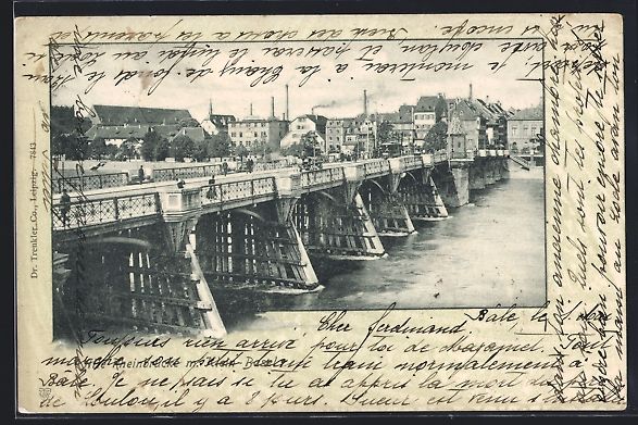 Ansichtskarten: Basel, Klein-Basel, Alte Rheinbrücke mi – Gebraucht aus Berlin von bartko-reher