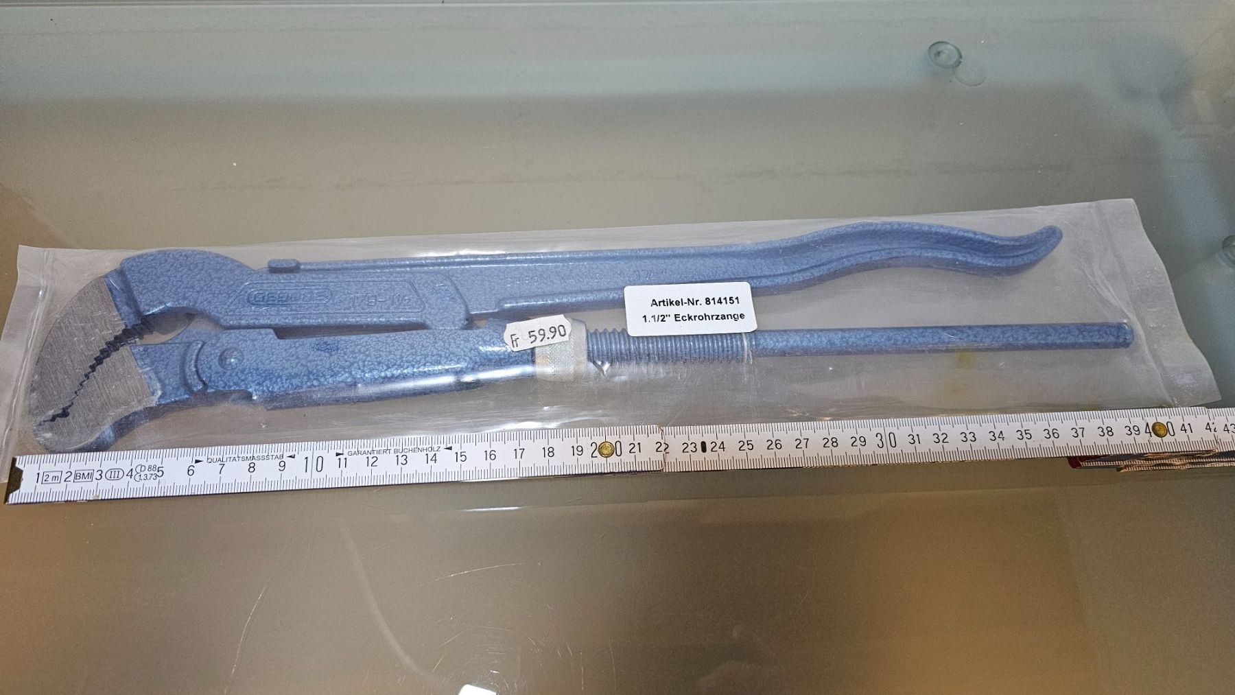 Tutti gli attrezzi: Gedore Eck Rohrzange 1 1/2" ab Fr. 1.- – Nuovo e nell'imballaggio originale da Koppigen venduto da Bracher_Mail-House 1