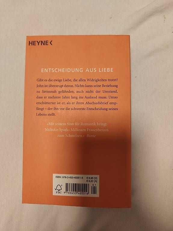 Libri: Nicholas Sparks - Das Leuchten der Stille – Usato da Luzern venduto da ser_q2gg