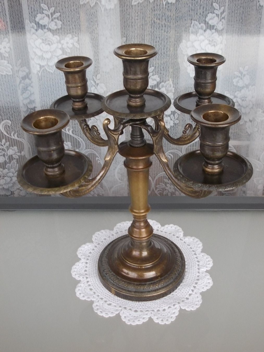 Portacandele: 33cm Empire-Stil Prunk Messing Kerzenständer 5flammig 2325gr – Usato da Ostermundigen venduto da eschbe 7