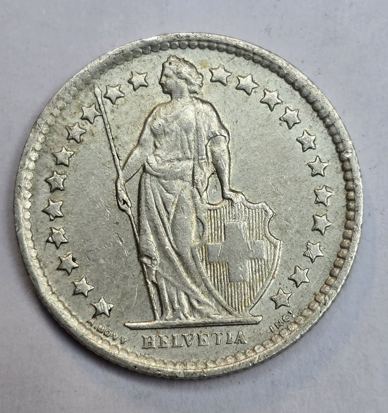 Alle Münzen: 50 Rp. 1963 Silbermünze – Gebraucht aus Hornussen von Corvette- 1