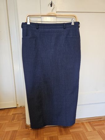 Rock Basman blau lang mit Schlitz guter Zustand