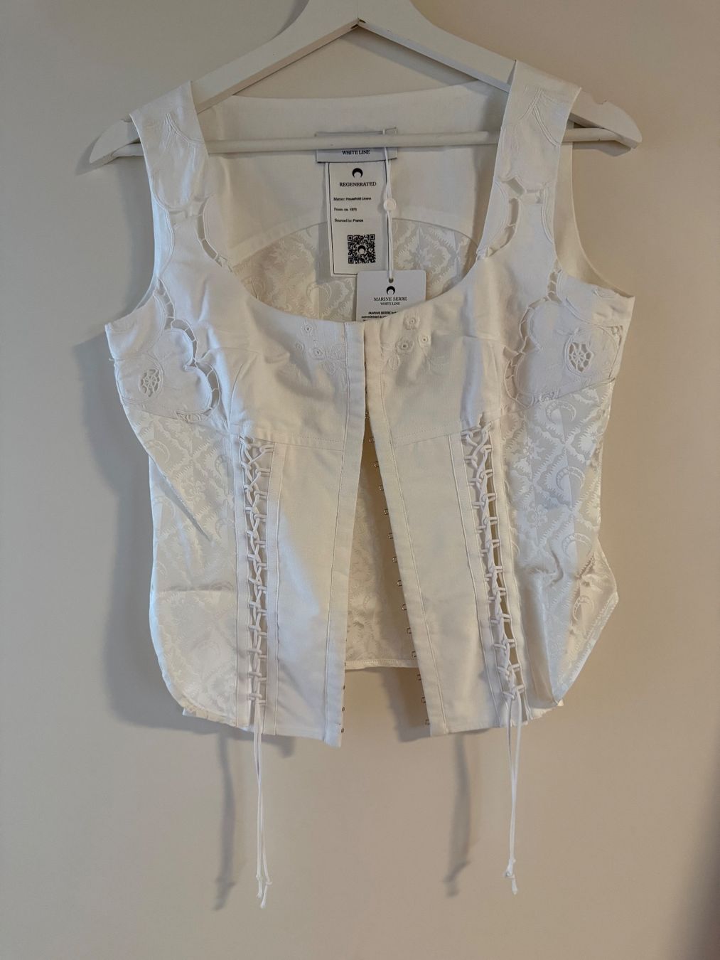 Top: Marine Serre corset top, Fr 38 – Nuovo e nell'imballaggio originale da Zürich venduto da kuz_mnn9