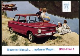 NSU-Prinz 4, Ausflügler parken am Seeuf