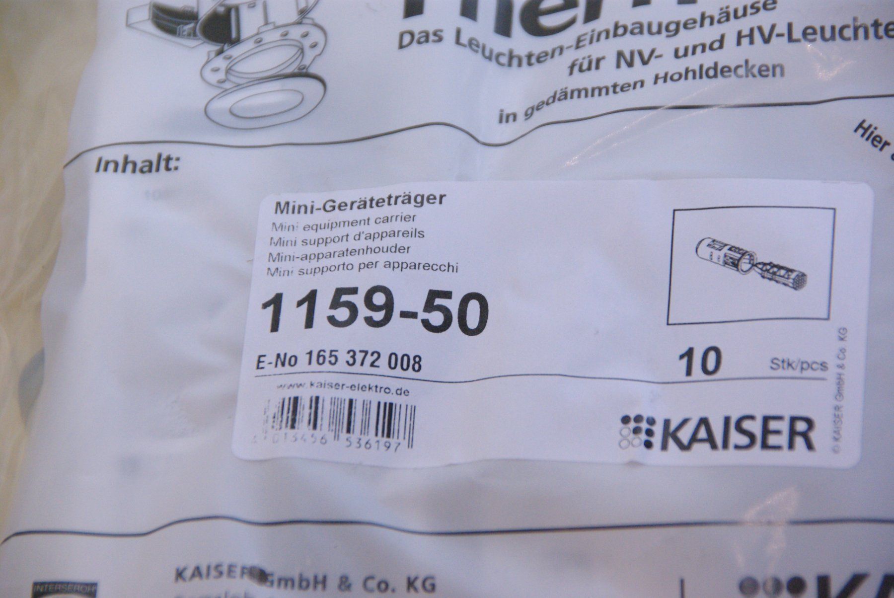 Componenti elettronici: 10x Mini - Geräteträger von Kaiser, grau – Nuovo e nell'imballaggio originale da Herisau venduto da Cevianer1844 2