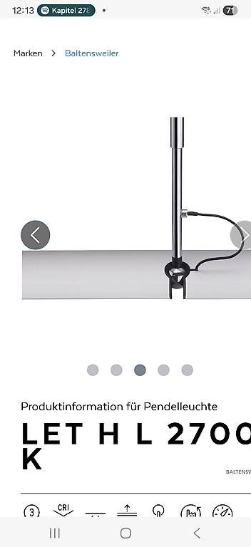 Lampadari & plafoniere: Baltensweiler Deckenlampe 2700K – Usato da Aesch BL venduto da Twinw 1