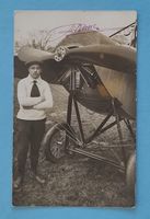 Aviatik - Theodor Borrer - Solothurn - vor seinem Flugzeug