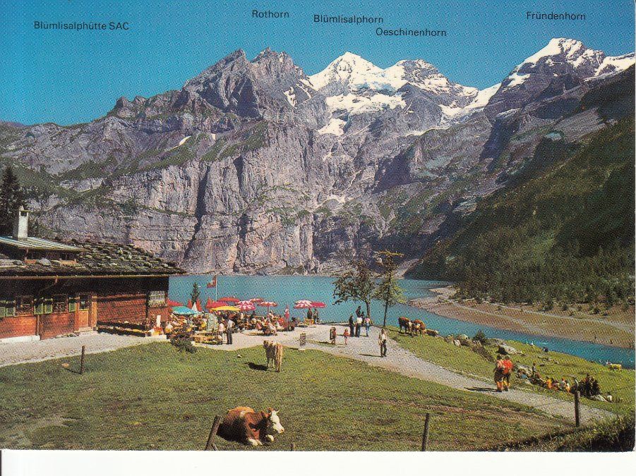 Cartoline postali: Oeschinensee Berghaus ca. 1970 – Usato da Bürglen TG venduto da StampGraf