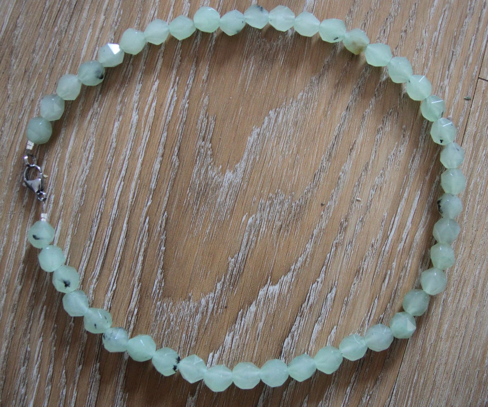 Catenine: NEU: Prehnit Kette Collier mit Edelstahl – Nuovo (secondo la descrizione) da Matten b. Interl venduto da EdelsteineInterlaken 3