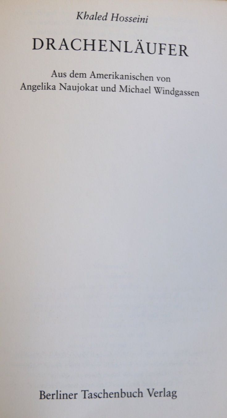 Libri: Drachenläufer von Khaled Hosseini – Usato da Glattfelden venduto da Vrenely 5