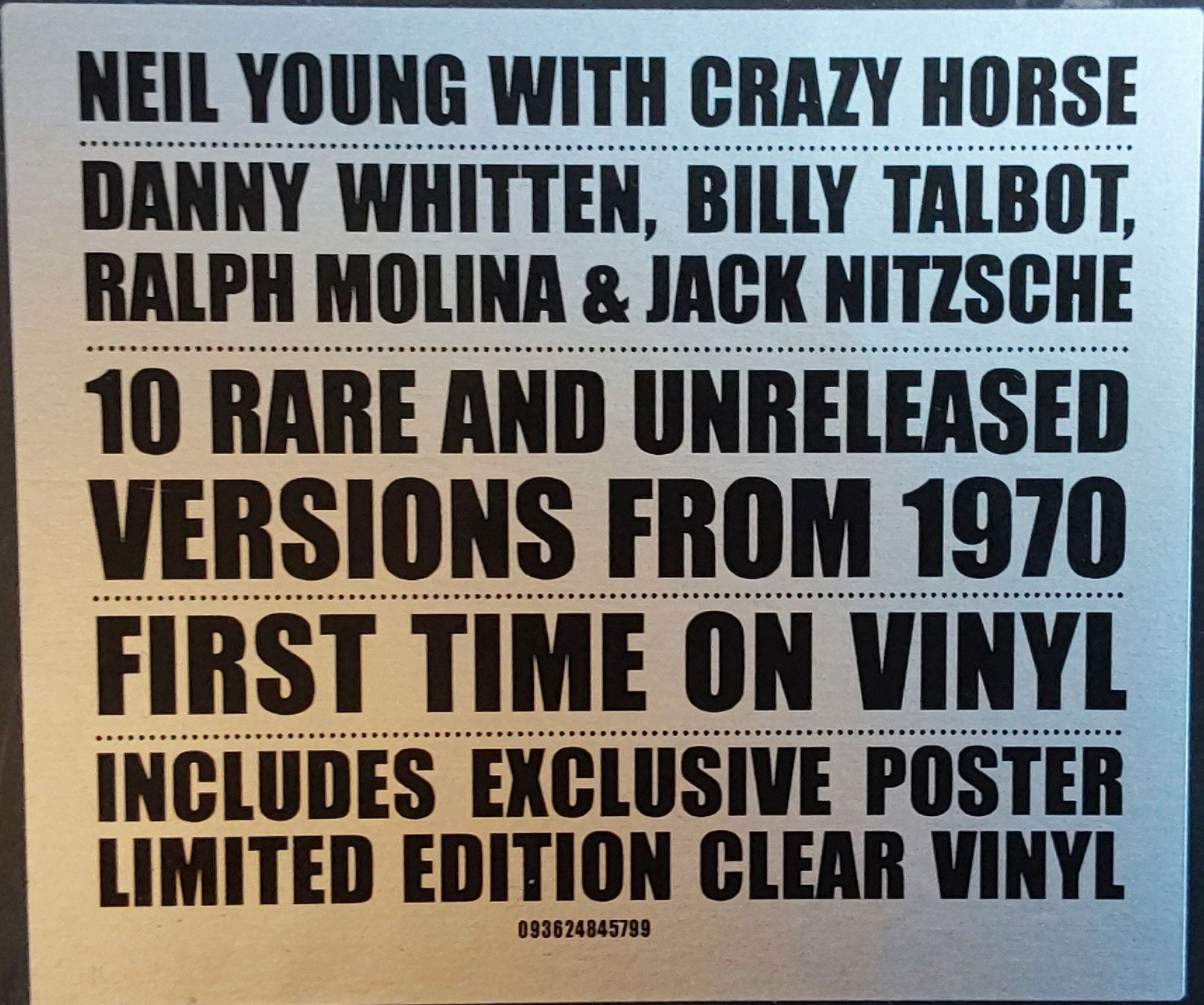 Dischi in vinile: Clear Vinyl LP - Neil Young - Limited edition - Mint Sealed – Nuovo e nell'imballaggio originale da Villeret venduto da Fil11 1