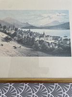 Bild von Zuger  Stadtansicht See Berge historisch 20x25