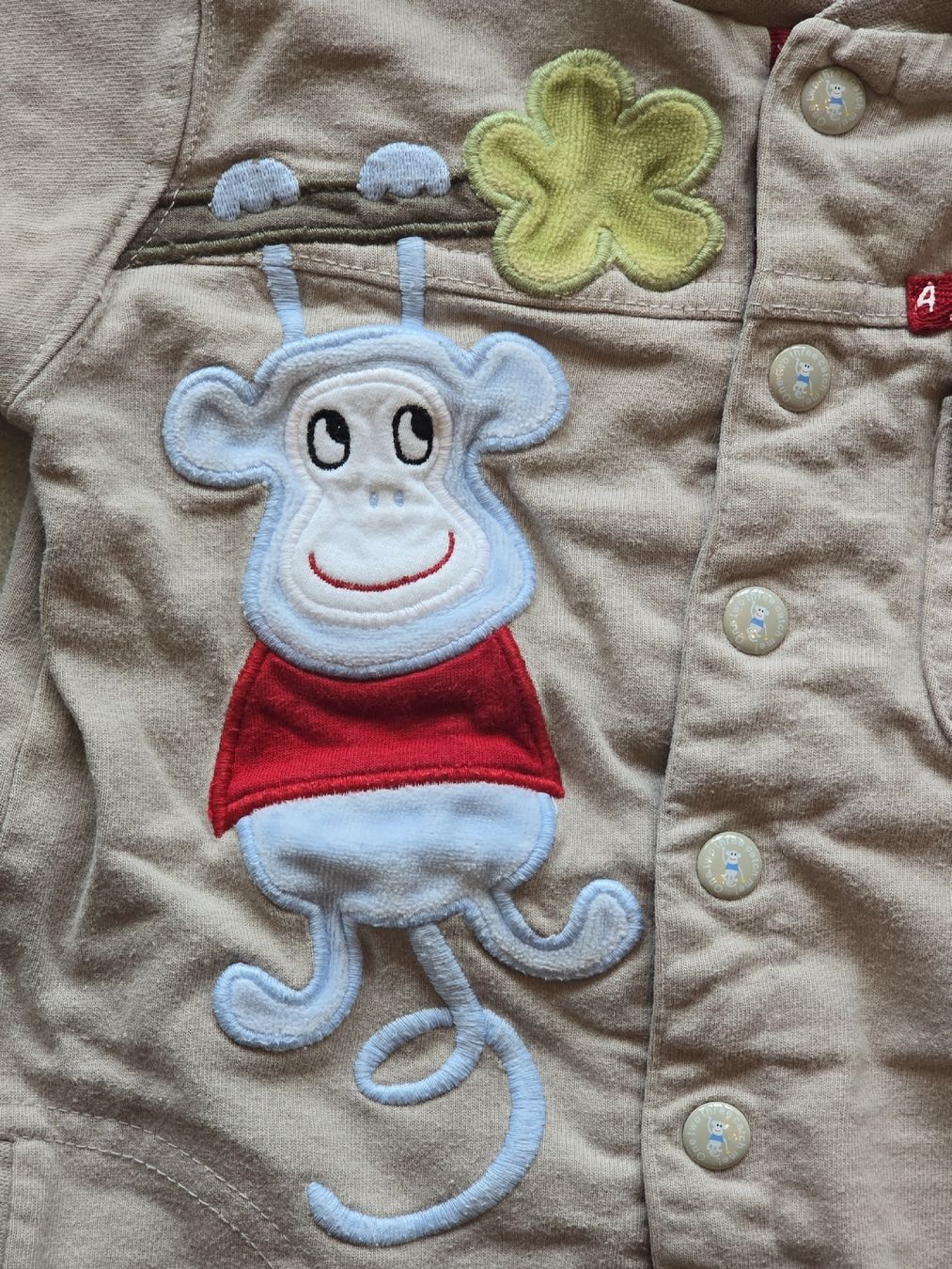 H&M Pagliaccetti: Süsser H&M Strampler Gr. 62 Baumwolle Affe beigel – Usato da Teufenthal AG venduto da thuzsu 2