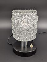 Vintage Tischlampe Strukturglas Mid-Century 70er