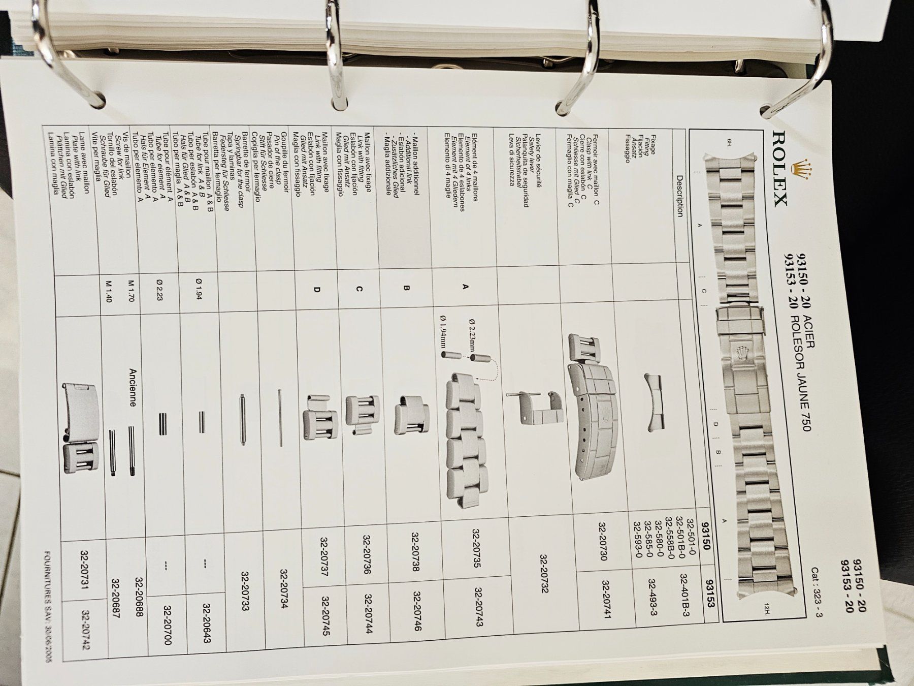 Libri: Rolex Ersatzteilkatalog R8 Bänder Bracelets – Usato da Bassersdorf venduto da AnkerWatch 4