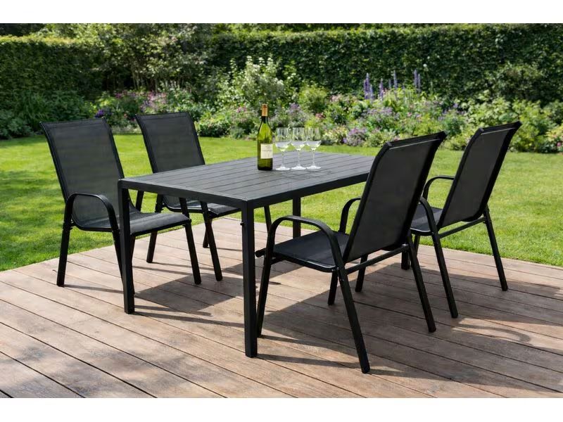 Sedie: COCON Gartenstuhl Frida Schwarz, 2er-Set – Nuovo (secondo la descrizione) da Frauenfeld venduto da fashj4n 5