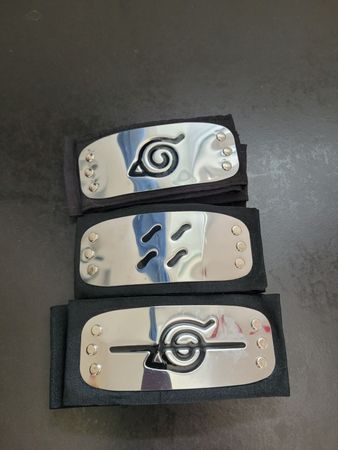 Naruto Stirnband Set - Perfekt füs Cosplay! (3 Stück)