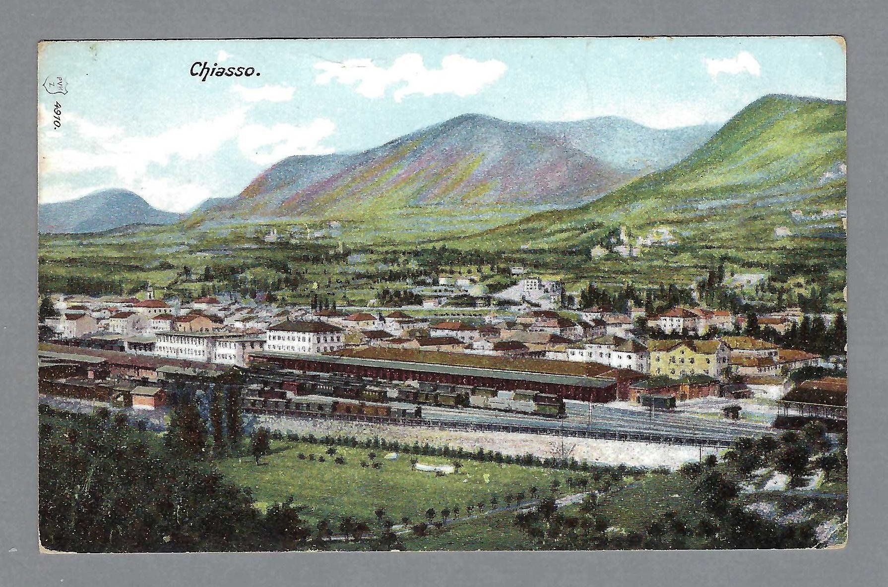 Cartoline postali: 1906, CHIASSO, STAZIONE, CROMOLITO – Usato da Pura venduto da ulisse1957