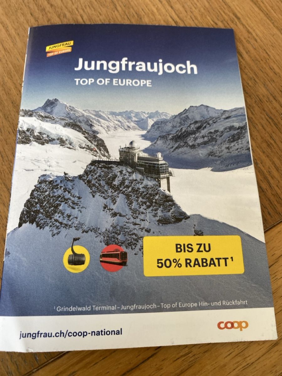 Gutscheine: Jungfraujoch Gutschein 50% Rabatt – Neu und originalverpackt aus Biberist von Zugazu