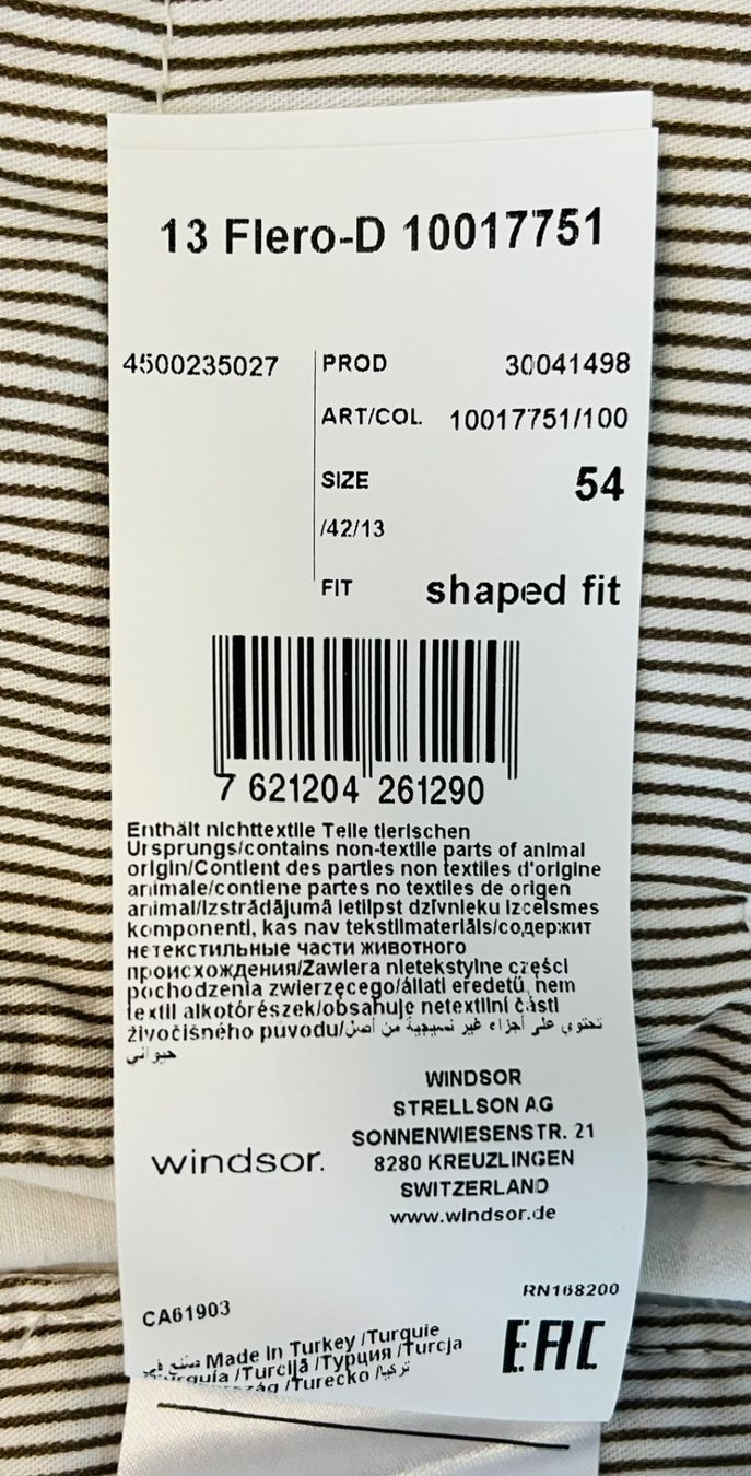 Windsor Pantaloni: Windsor Hose Baumwolle elastisch weiss Herren Gr. 54 – Nuovo (secondo la descrizione) da Kreuzlingen venduto da schmitho 6