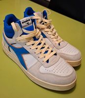 Diadora Magic Basket Demi Cut Suede white blue - size 44