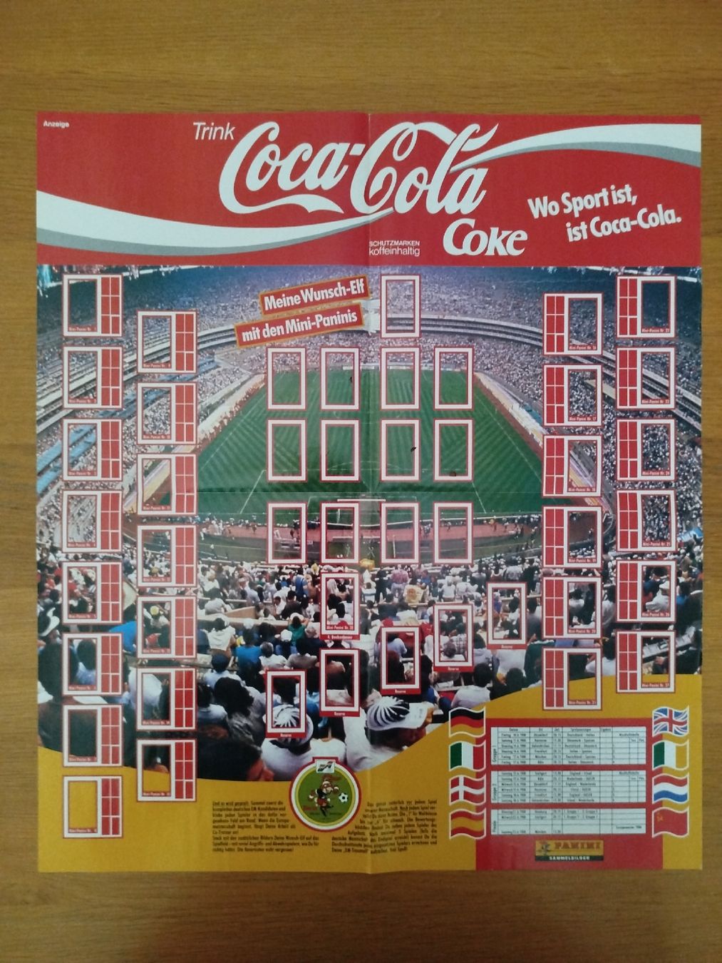 Panini Cartes à collectionner: Panini EM88 Poster + Extra-Sticker Coca-Cola – D'occasion à Wettingen par mirna04 2