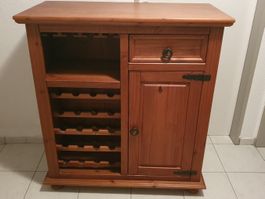 Massiv Holz Barschrank  Wein