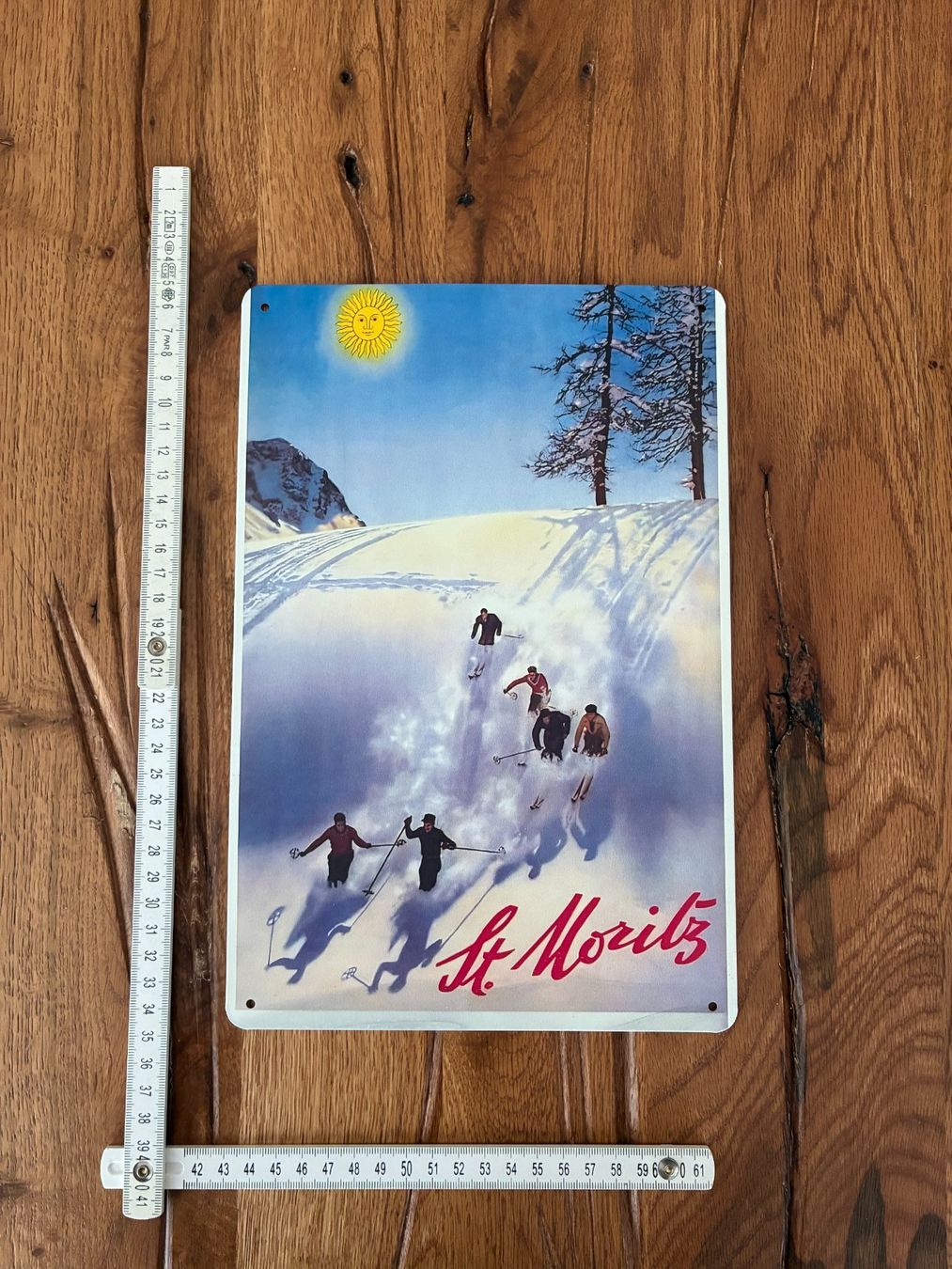 Insegne: St. Moritz - schönes Retro Blechschild - 20x30 CM - neu!!! – Nuovo e nell'imballaggio originale da Bremgarten AG venduto da Eurotiz 1