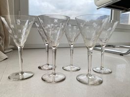 6x Vintage Wein Gläser 100 Jahre+