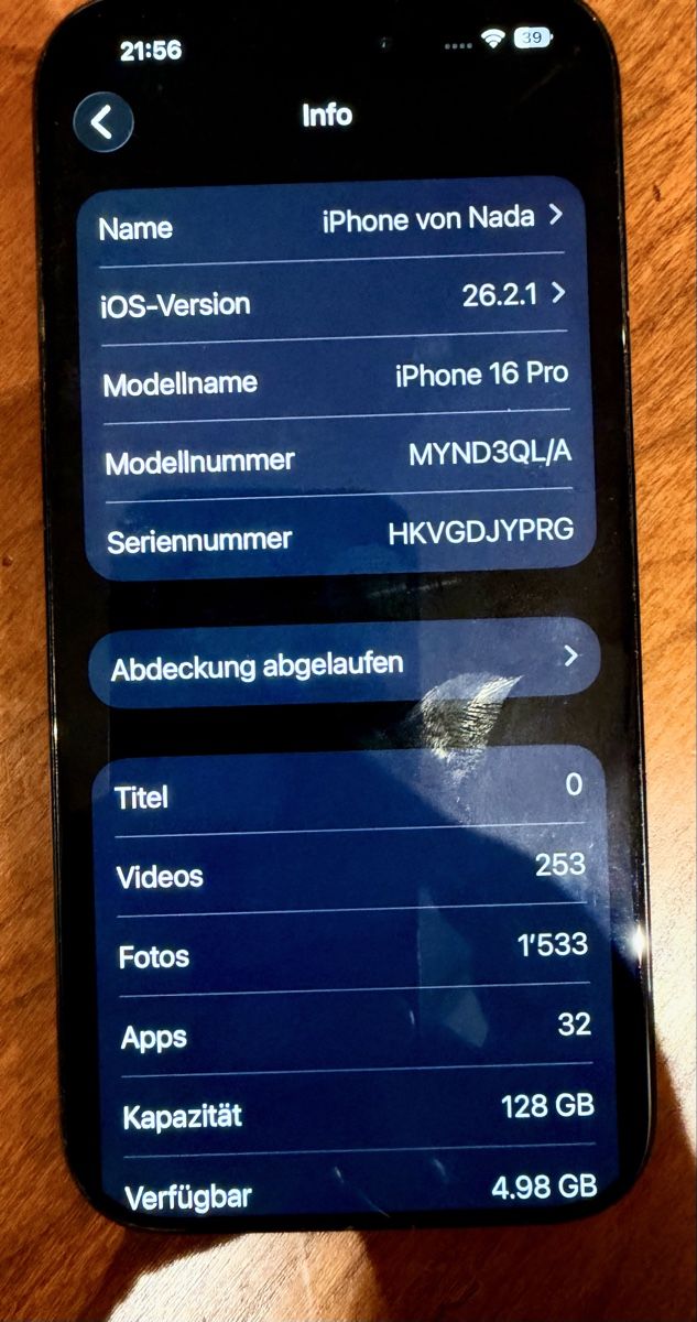 Apple Telefoni cellulari / Smartphones: Iphone 16 Pro 128 GB – Usato da st.gallen venduto da Musikcarlo 5
