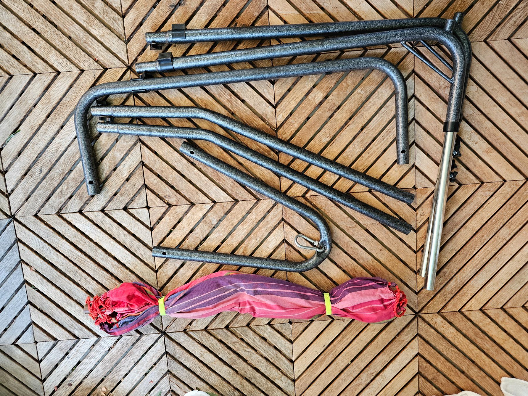 Sièges suspendus: Fauteuil suspendu hamac toile coton support métal – D'occasion à Gland par Vee_0 7