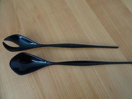 Salatbesteck, ära Rössler  Vintage, schwarz, Versand möglich