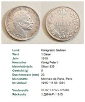 Serbien, 1 Dinar 1915, TOP Lot 8