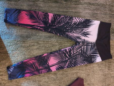 Damen Leggings Palmenprint Grösse M guter Zustand 