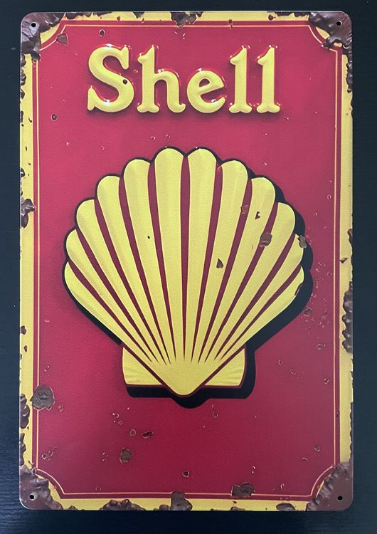 Blechschild "Shell" Muschel fun Deko shabby chic Sammler (Neu (gemäss ...