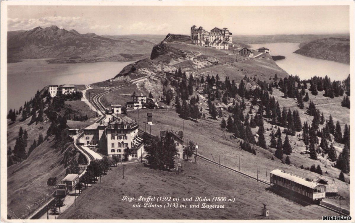 Cartoline postali: Rigi // 1934 Staffel Kulm Zahnradbahn – Usato da Basel venduto da intermezzo12