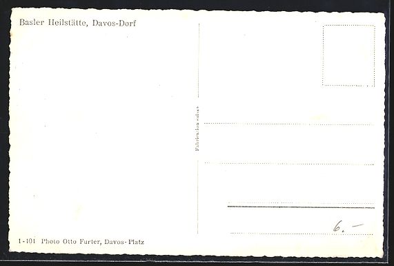 Cartoline postali: AK Davos-Dorf, Basler Heilstätte – Usato da Berlin venduto da bartko-reher 1
