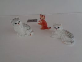 3 Porzellankatzen
