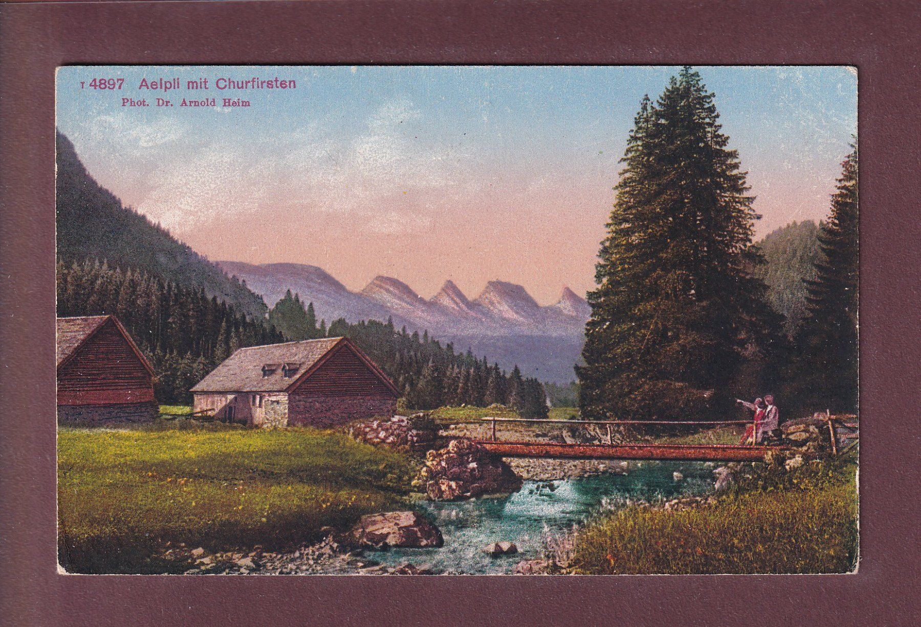 Cartoline postali: AELPLI mit Churfirsten – Usato da Pully venduto da nicecards