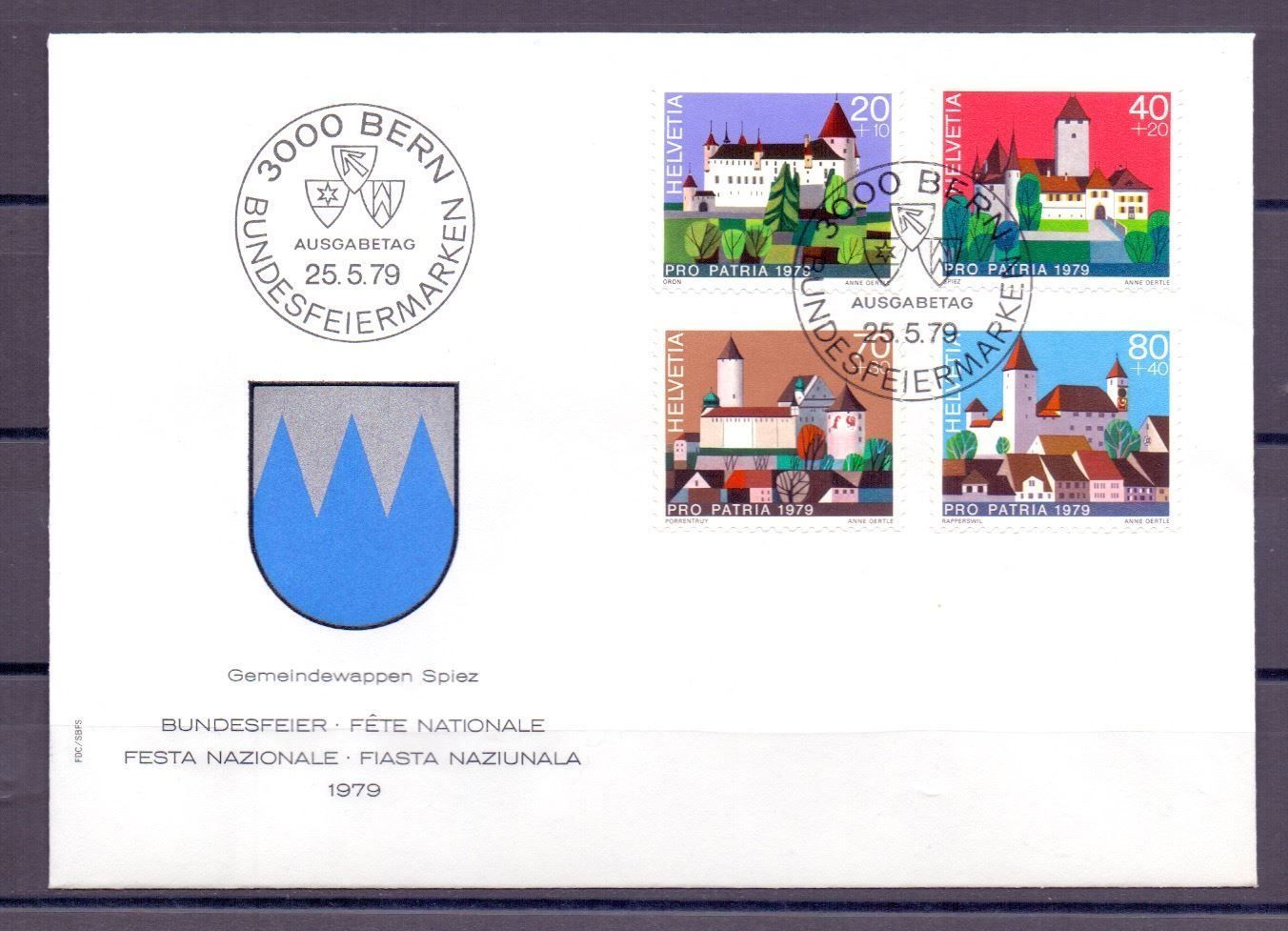 Tutti i francobolli: CH FDC Pro Patria Satz 1979 – Nuovo e nell'imballaggio originale da Koblenz venduto da Markenhimmel