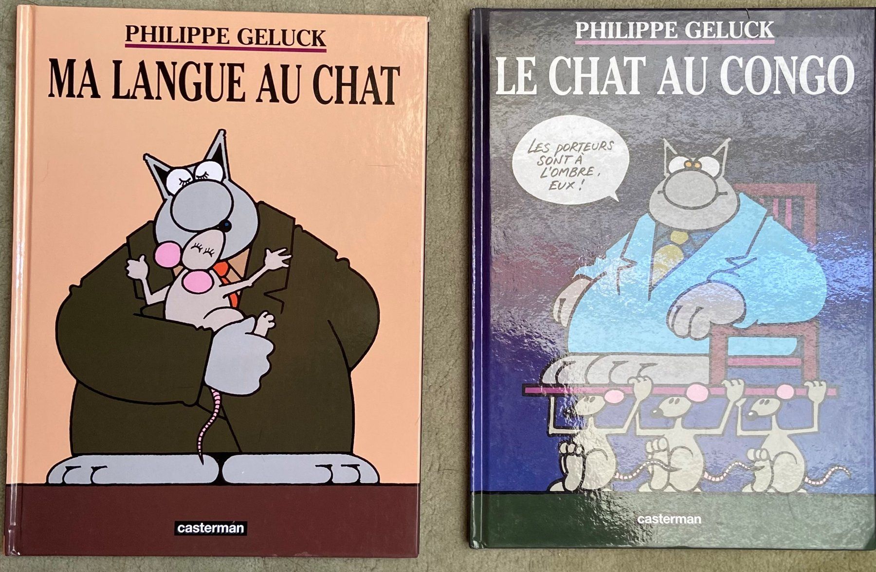 Comics: Lot de 2 BD Geluck: "Ma langue au chat" + "Congo" – Gebraucht aus Bex von petitcervin